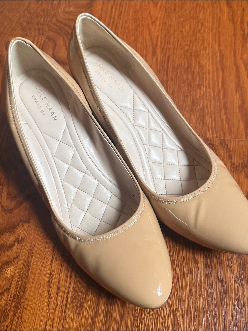 Cole Haan Women’s Nude Patent Wedge Tali